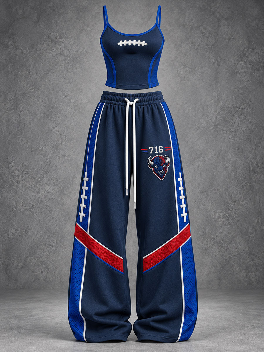 Women's Football Lover Buf Art Printed Sets