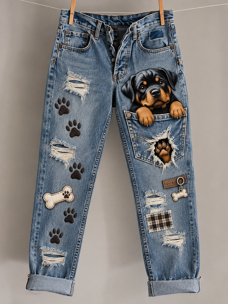 Women‘s  Fun Animals  Art Print Flared Trousers