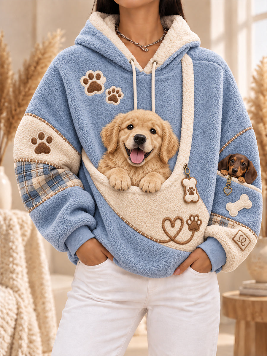 Women‘s  Fun Animals Hoodie with Pocket for Dogs Cats Dogs Hoodie