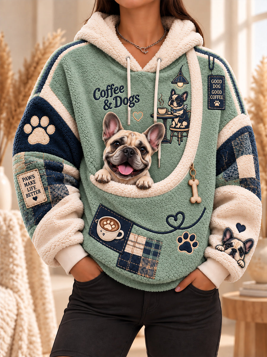 Women‘s  Fun Animals Hoodie with Pocket for Dogs Cats Dogs Hoodie