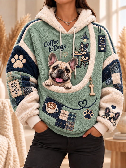 Women‘s  Fun Animals Hoodie with Pocket for Dogs Cats Dogs Hoodie
