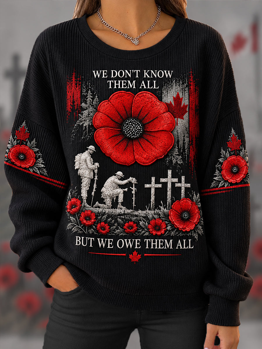Women's Lest We Forget Canada Remembrance Day Sweatshirt