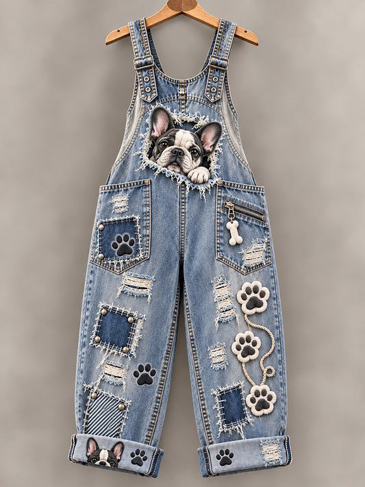 Women's Fun Animal  Art Print Casual Overalls