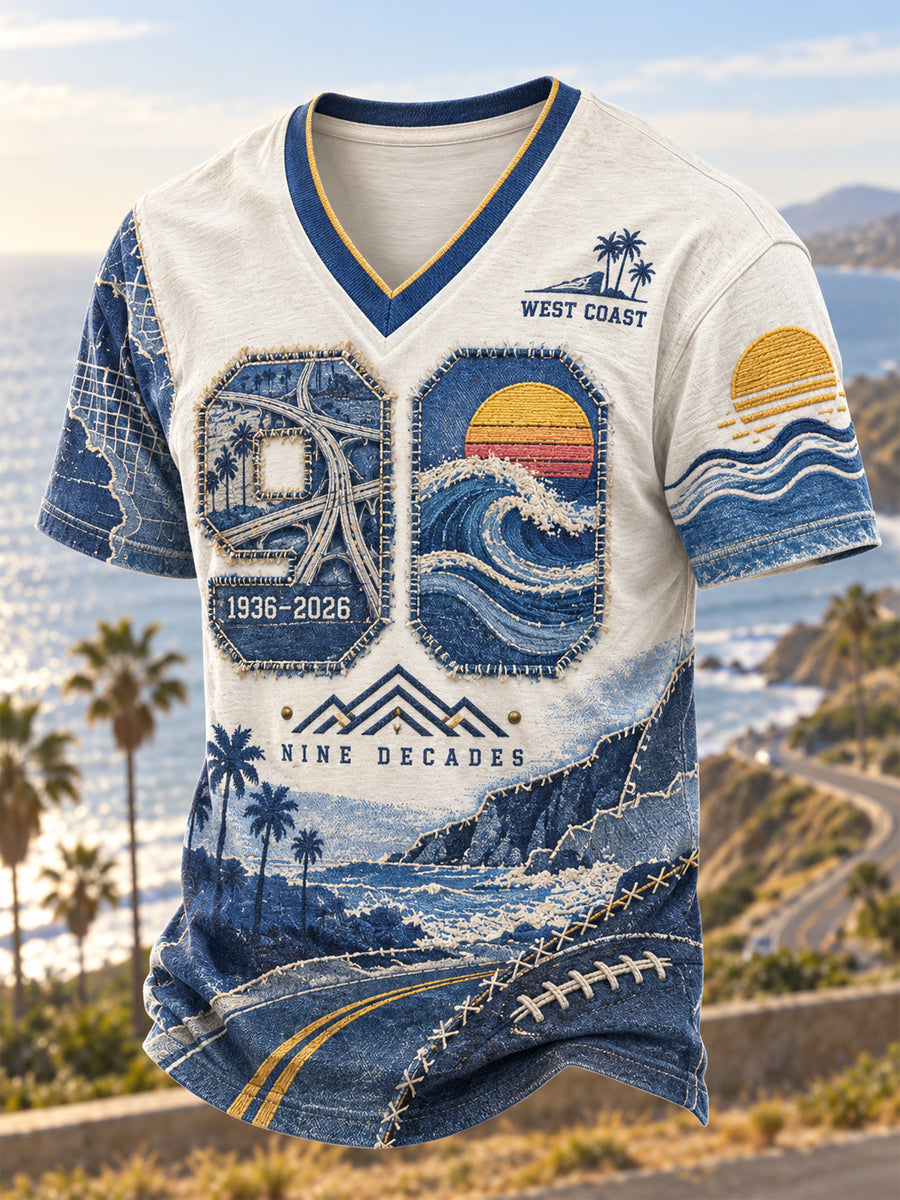 Men's Los Angeles Rams V-Neck T-Shirt
