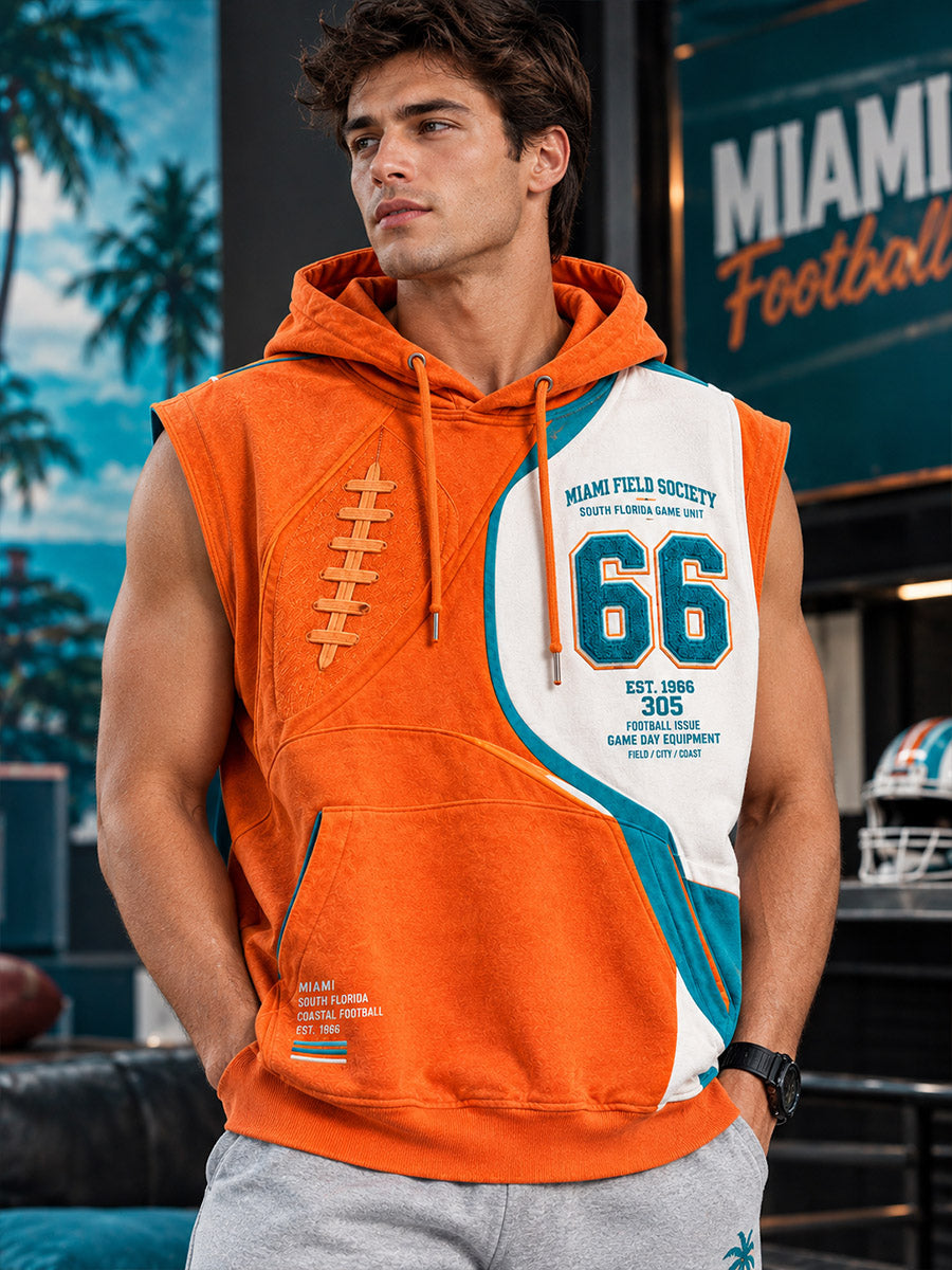 Men's Miami Dolphins Sleeveless Hoodie