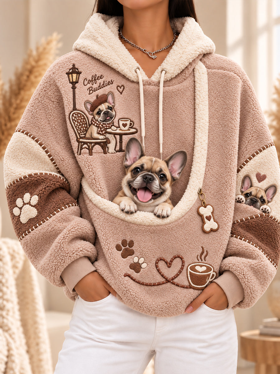 Women‘s Fun Animals Hoodie With Pocket For Dogs Cats Dogs Hoodie