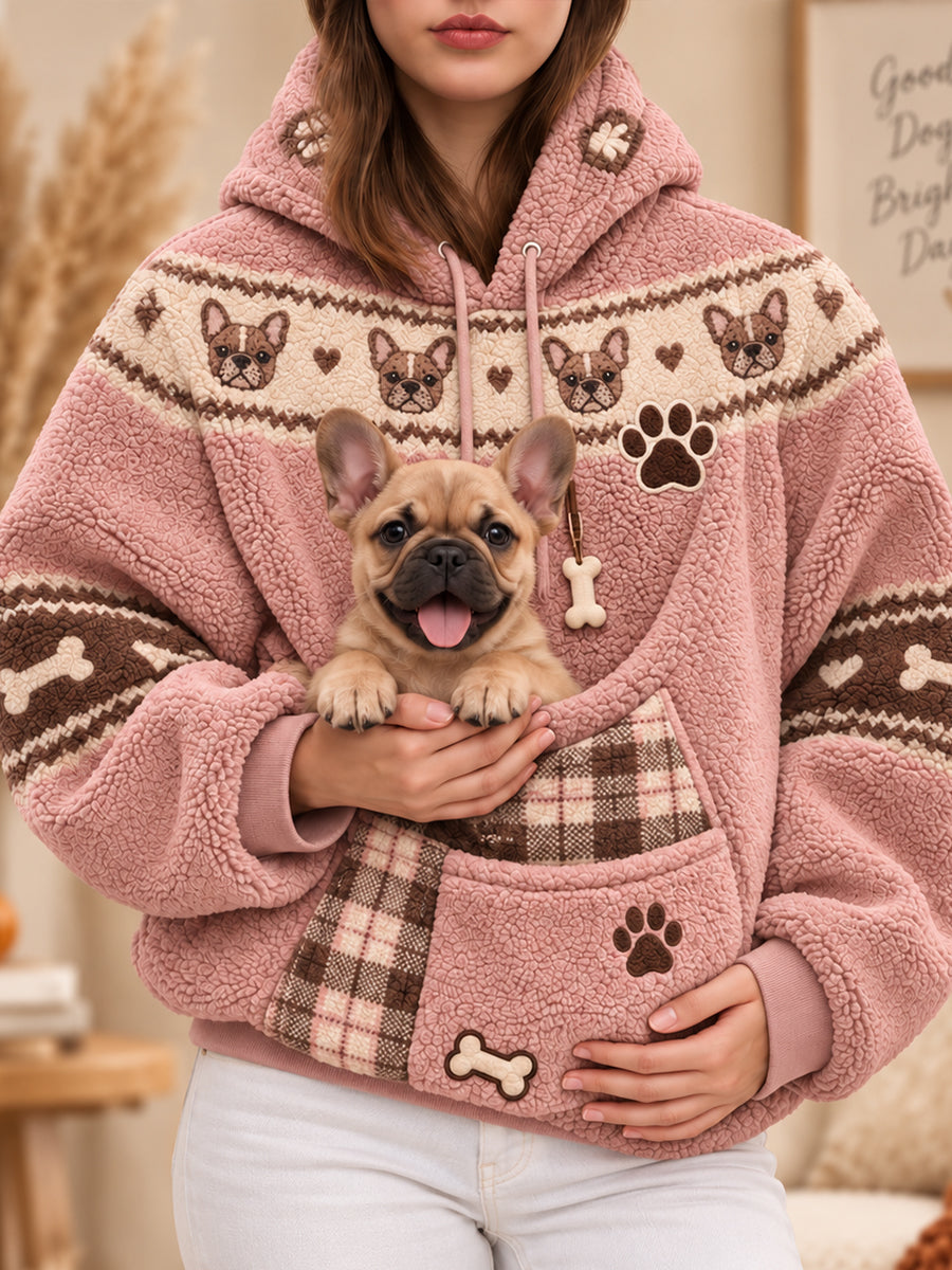 Women‘s Fun Animals Hoodie With Pocket For Dogs Cats Dogs Hoodie