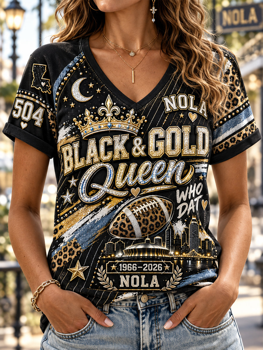 Women's V-Neck Off-Shoulder Short-Sleeved T-Shirt