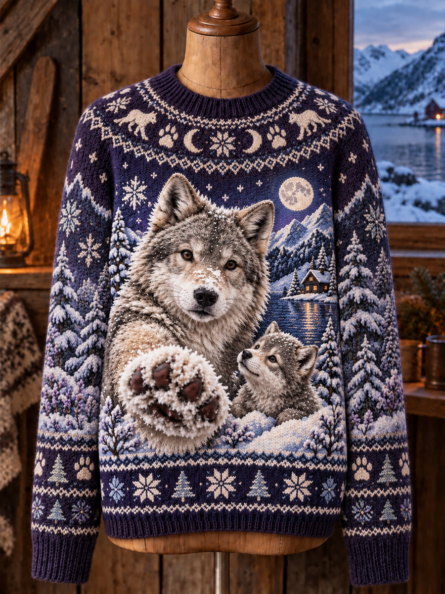 Women's Interesting Animals Crew Neck Sweater