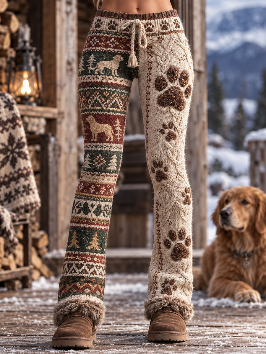 Women's Interesting Animals Comfortable Knitted Trousers