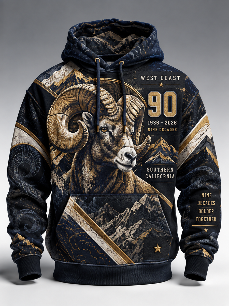 Men's Los Angeles Rams Oversized Drop-Shoulder Hoodie With Pockets