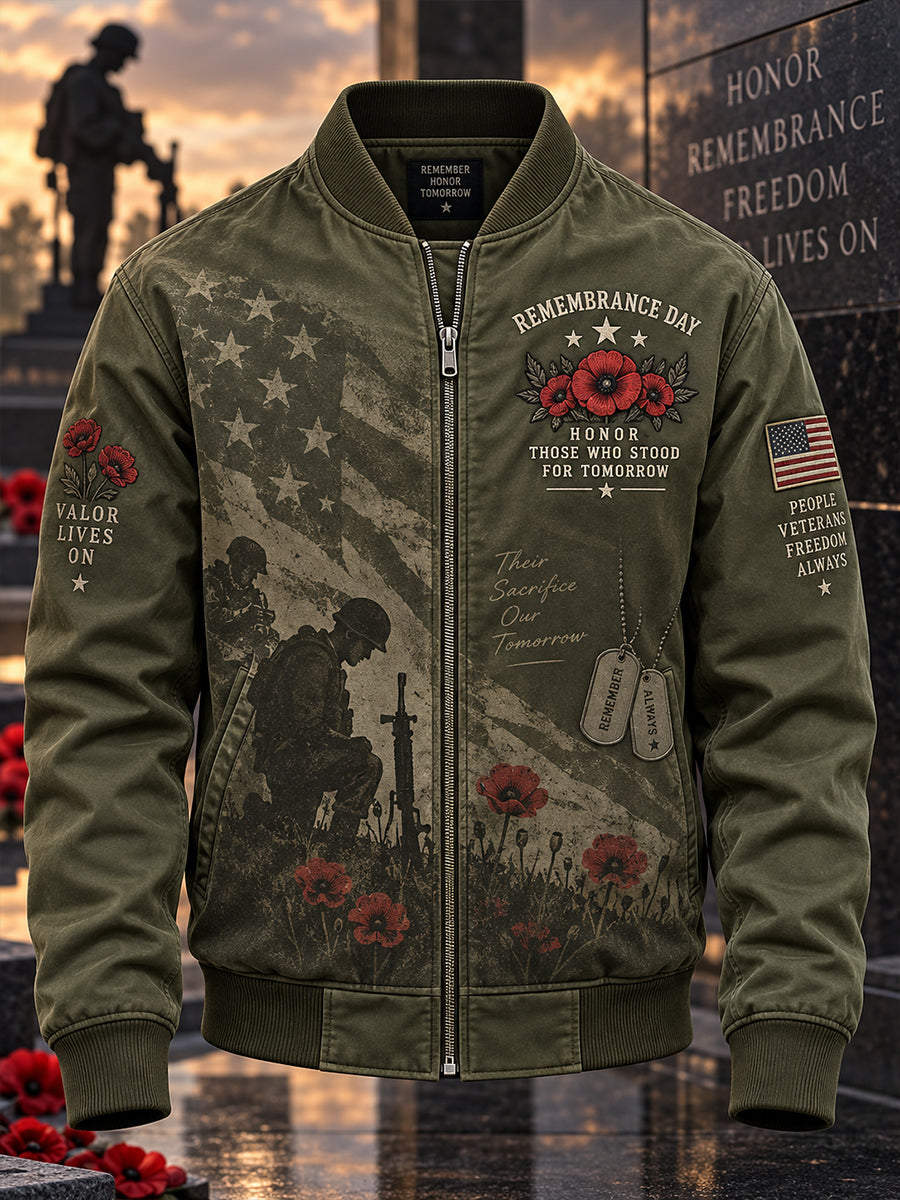 Men's Remembrance Day Print Jacket