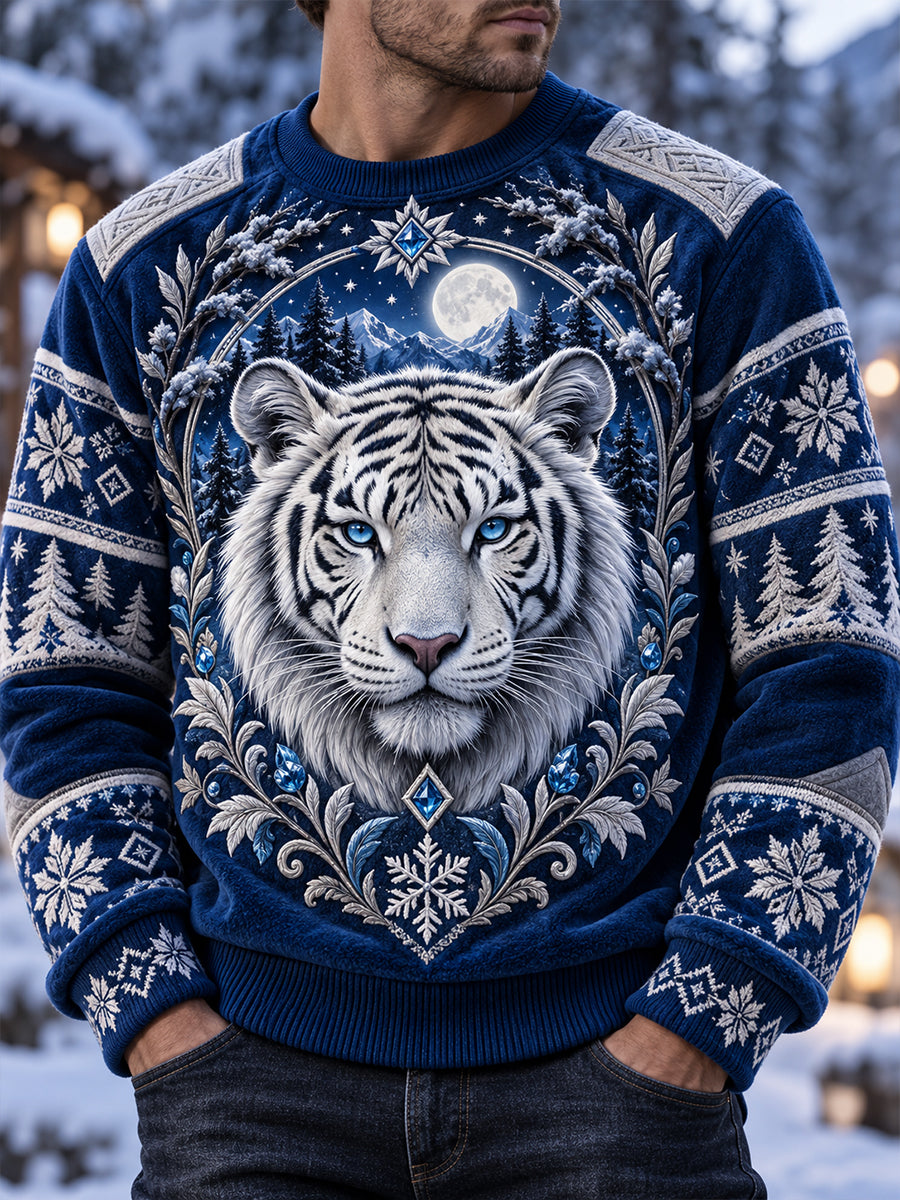 Men's Nordic Animal Flannel Sweatshirt