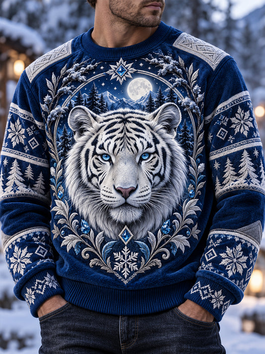 Men's Nordic Animal Flannel Sweatshirt