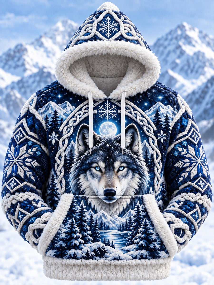 Men's Nordic Animal Flannel Sweatshirt