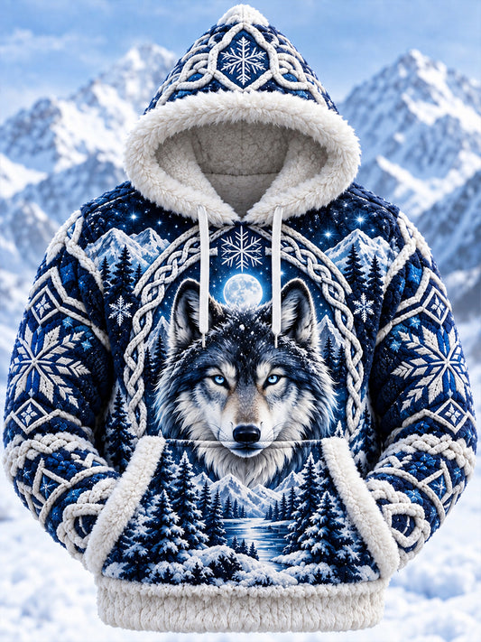 Men's Nordic Animal Flannel Sweatshirt
