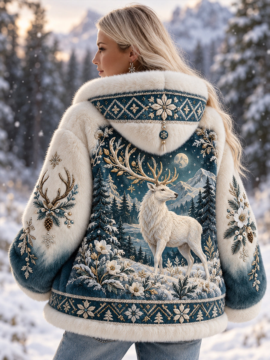 Women's Nordic Animals Flannel Jacket