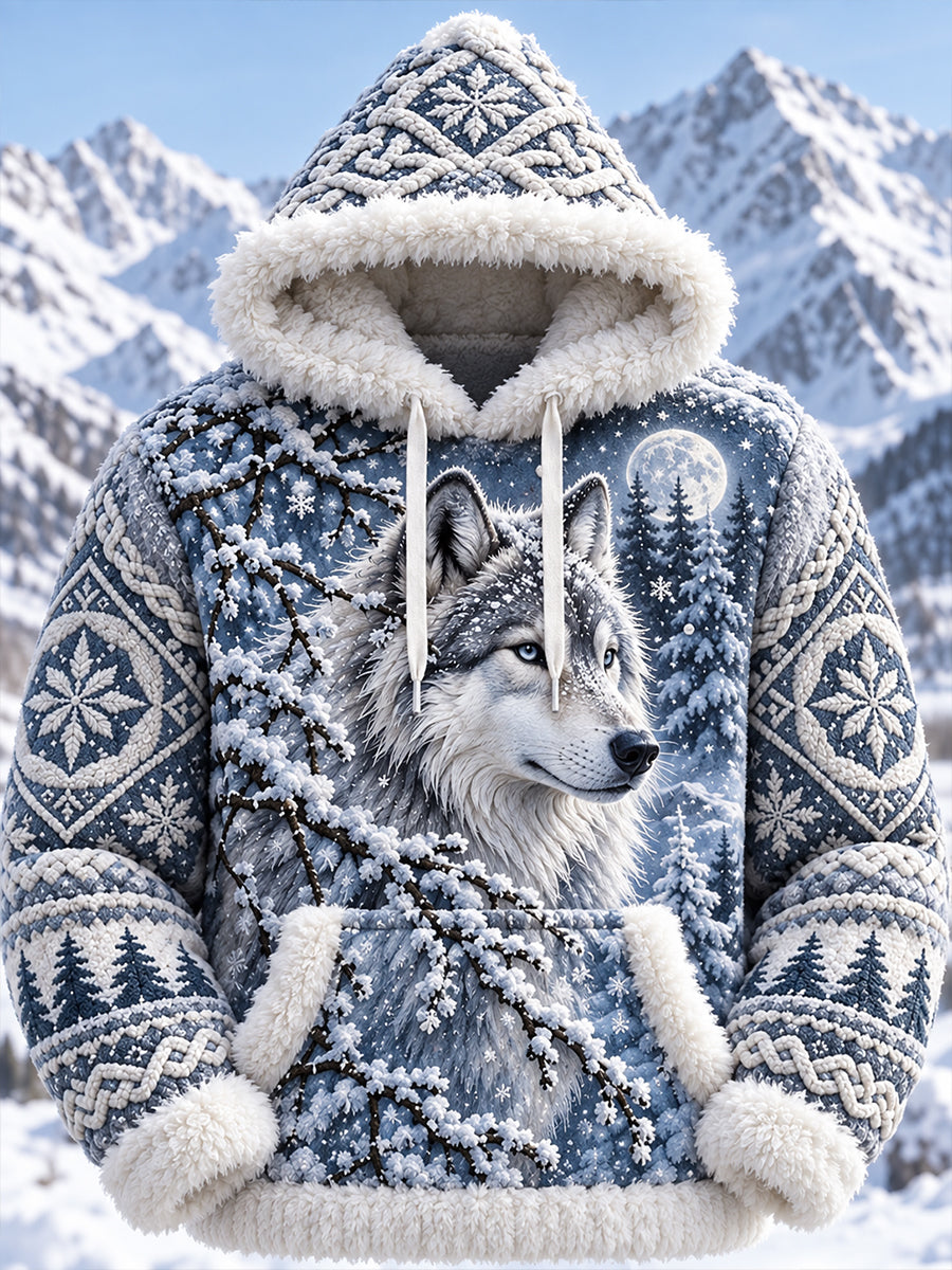 Men's Nordic Animal Flannel Sweatshirt