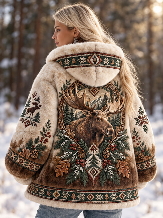 Women's Nordic Animals Flannel Jacket