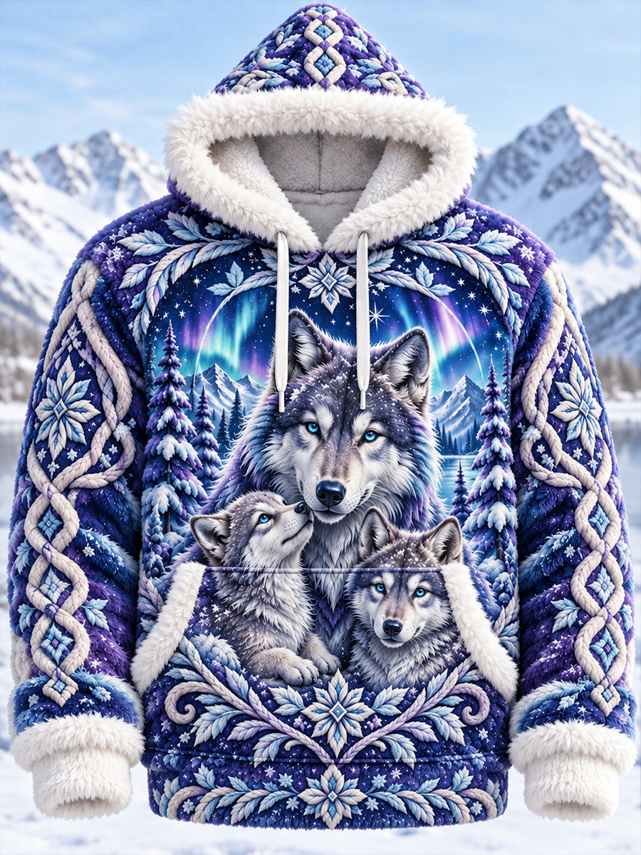 Men's Nordic Animal Flannel Sweatshirt