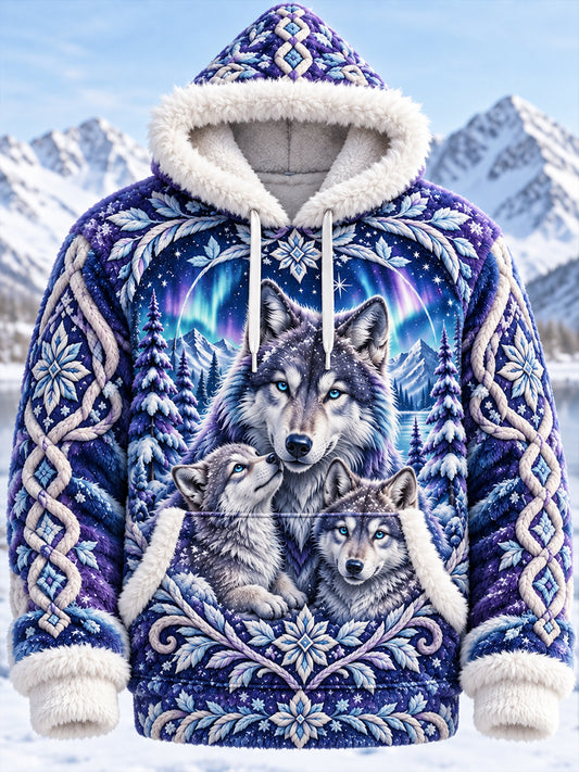 Men's Nordic Animal Flannel Sweatshirt