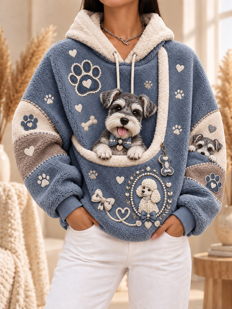Women Fun Animals Hoodie with Pocket for Dogs Cats Dogs Hoodie