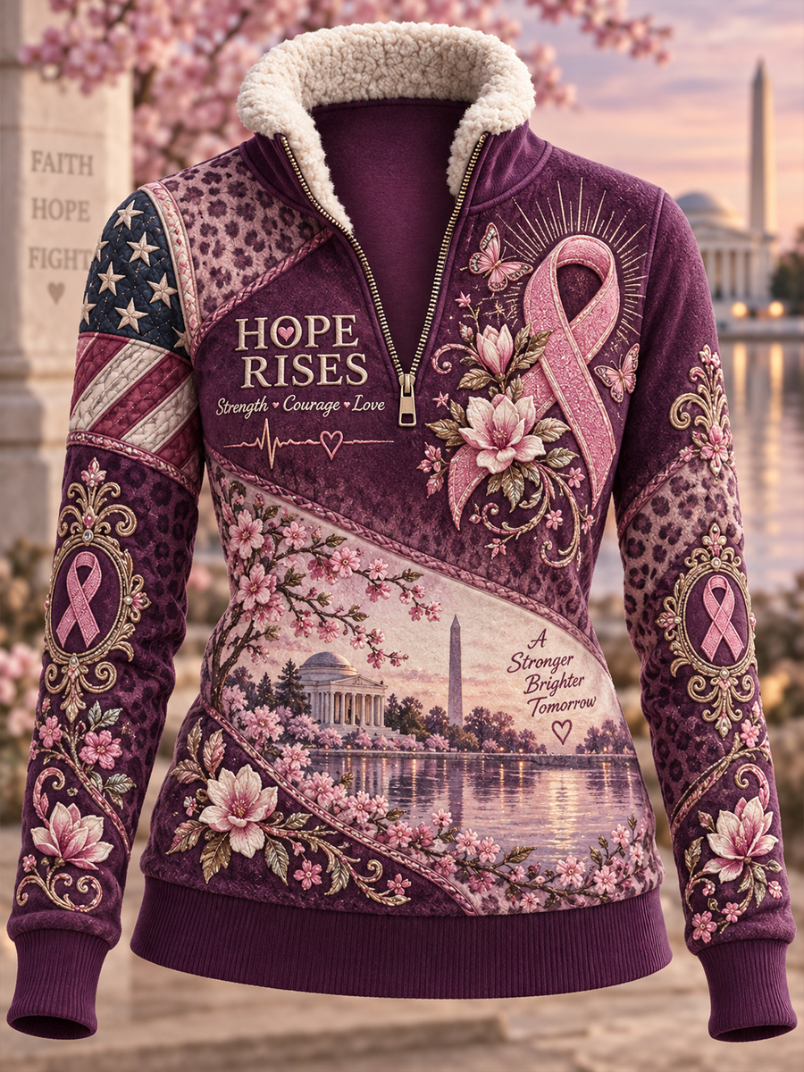 Women's Breast Cancer Awareness Campaign Composite Fleece Hoodie