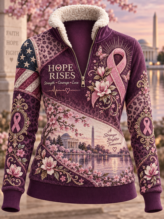 Women's Breast Cancer Awareness Campaign Composite Fleece Hoodie