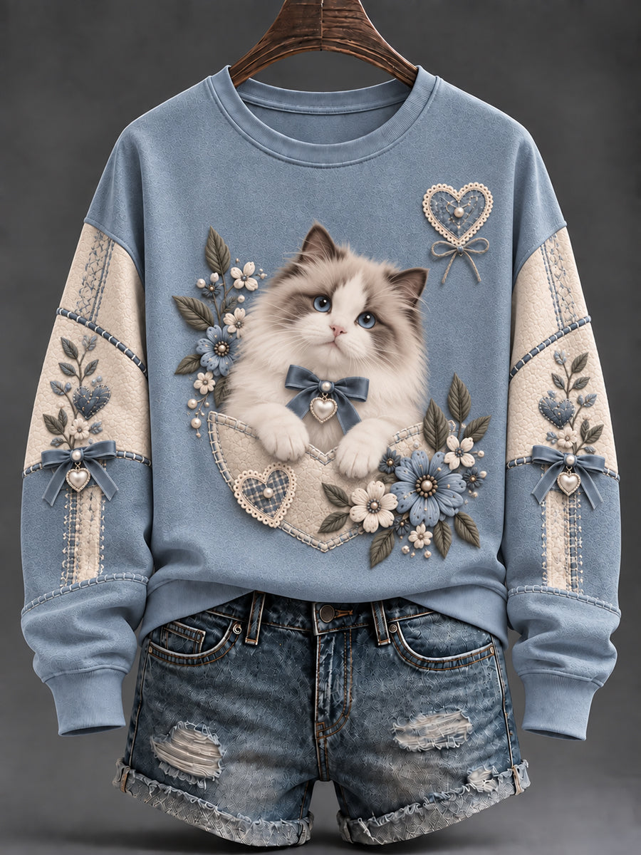 Women's Cute Animals Print Sweatshirt