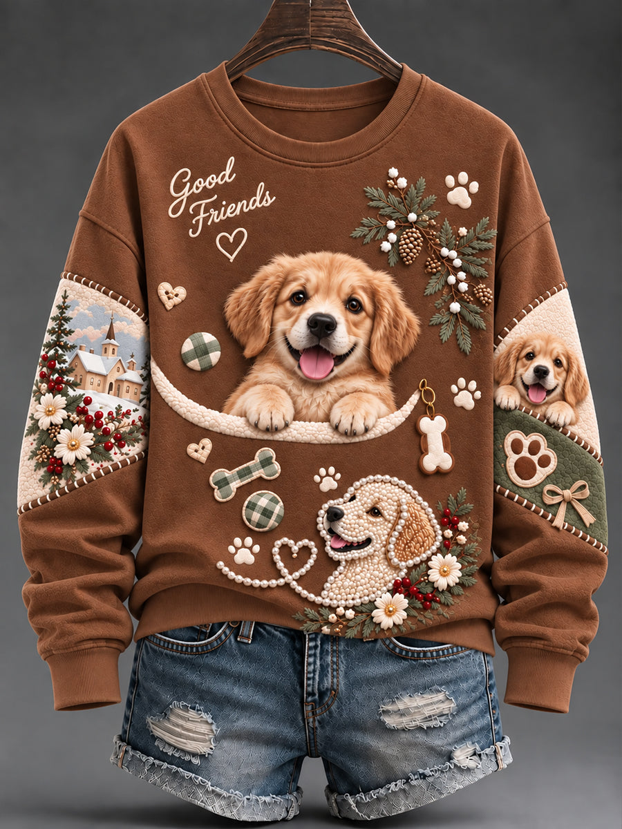 Women's Cute Animalst Print Sweatshirt