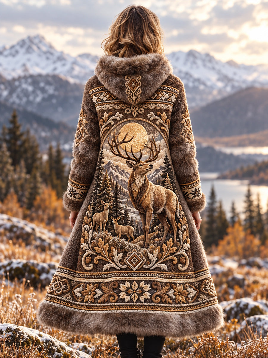 Women's Nordic Animal Flannel Jacket