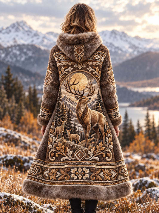 Women's Nordic Animal Flannel Jacket