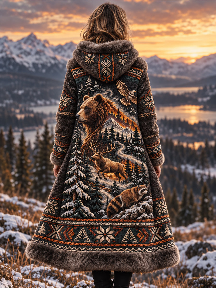 Women's Nordic Animal  Flannel Jacket