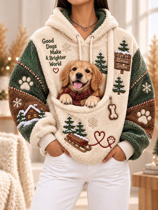 Women Fun Animals Hoodie with Pocket for Dogs Cats Dogs Hoodie