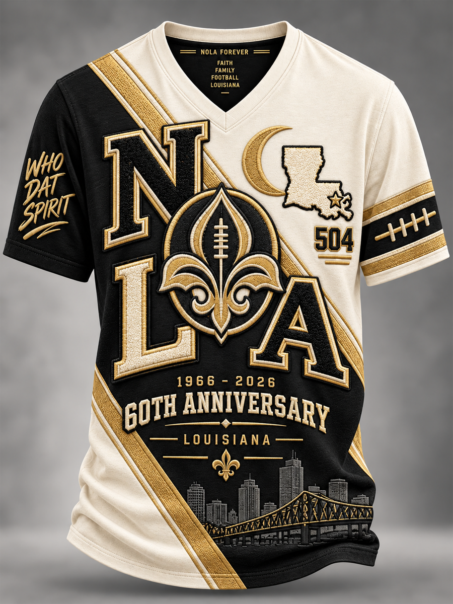 Men's New Orleans Saints V-Neck T-Shirt