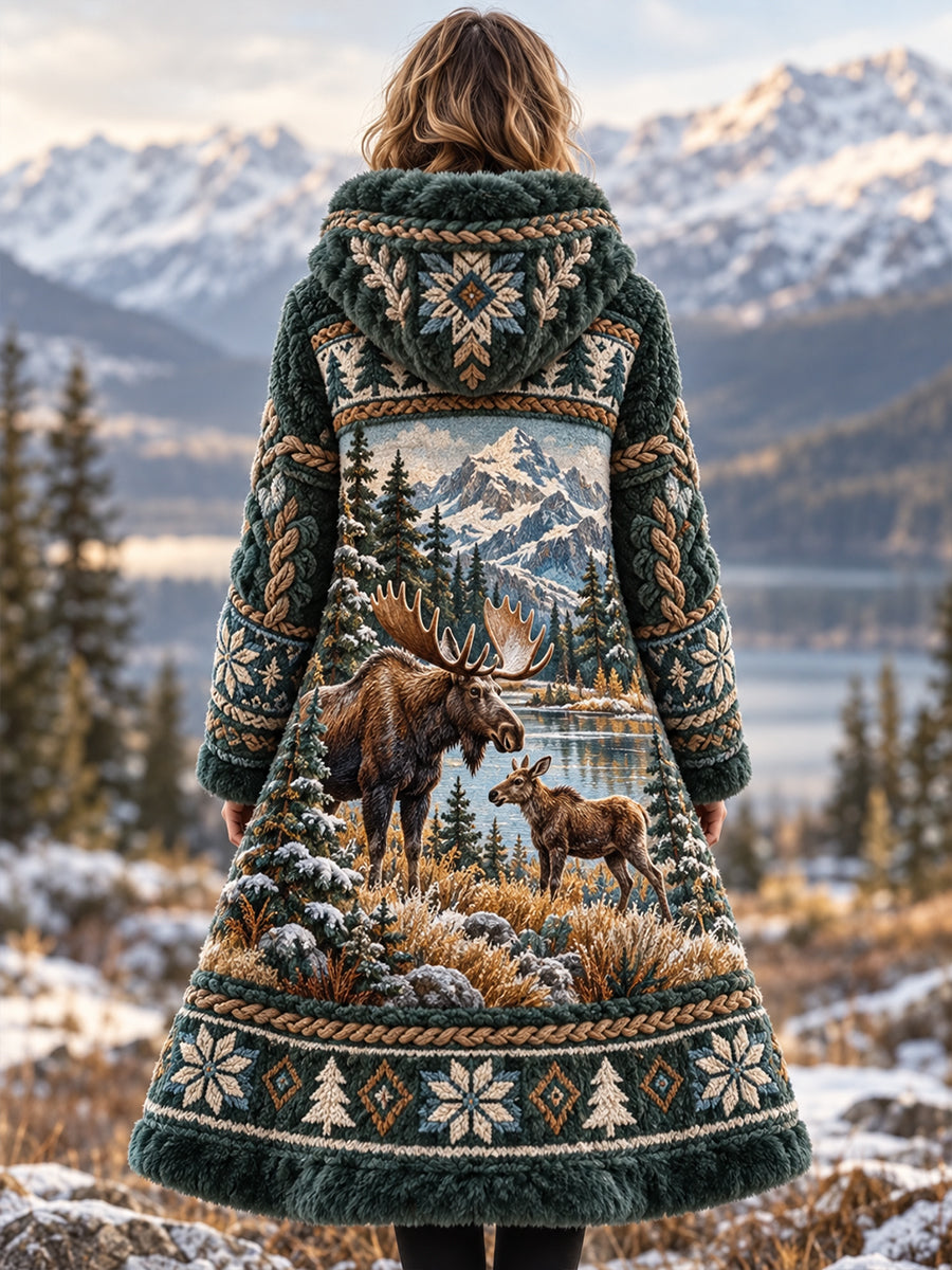Women's Nordic Animal Flannel Jacket