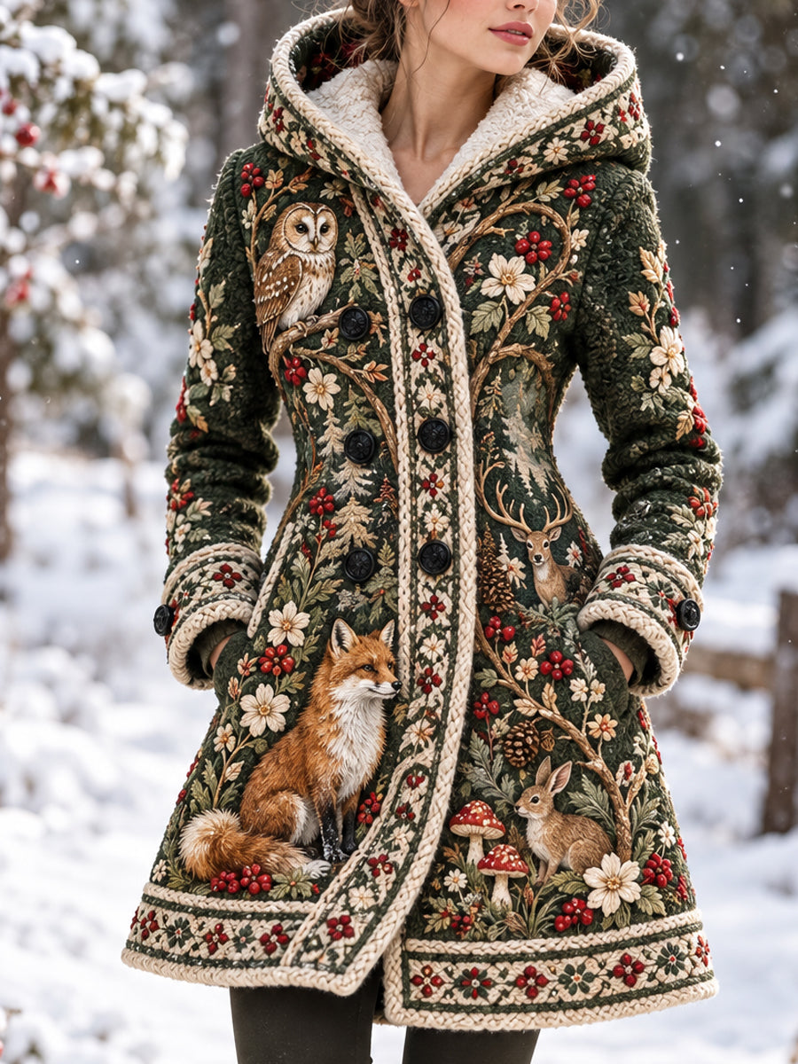 Women's Nordic Animals Long Sleeve Outerwear