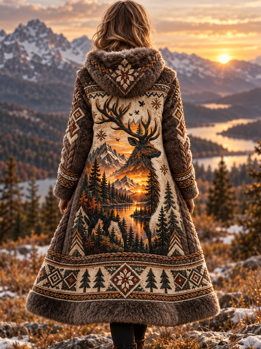 Women's Nordic Animal Flannel Jacket