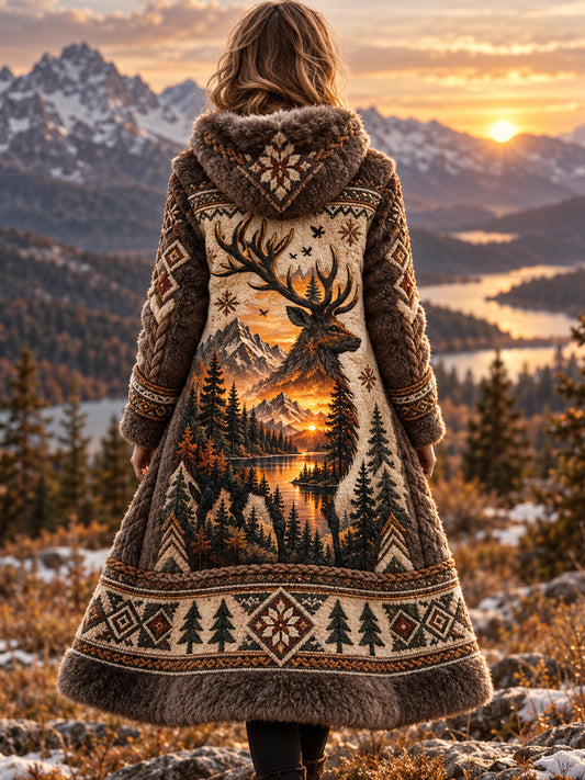 Women's Nordic Animal Flannel Jacket
