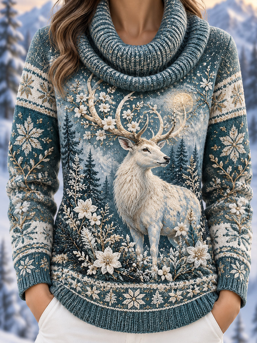 Women's Nordic Animal Cozy Knit Top