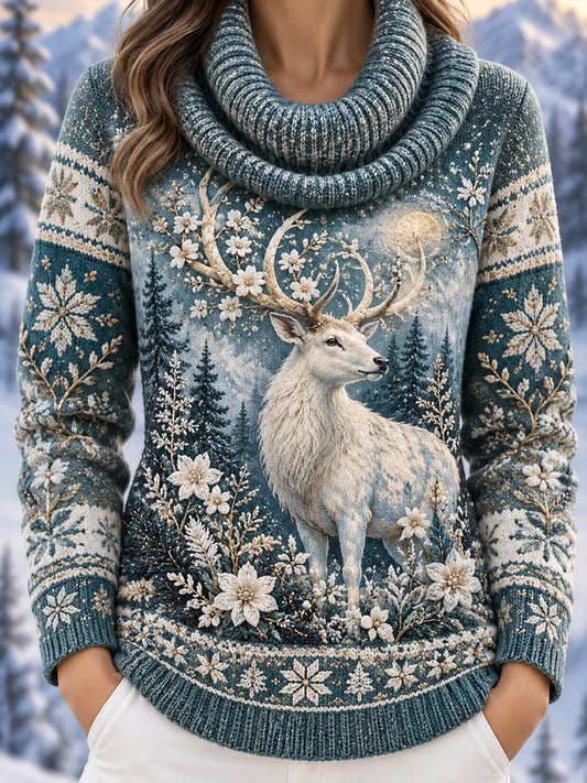 Women's Nordic Animal Cozy Knit Top