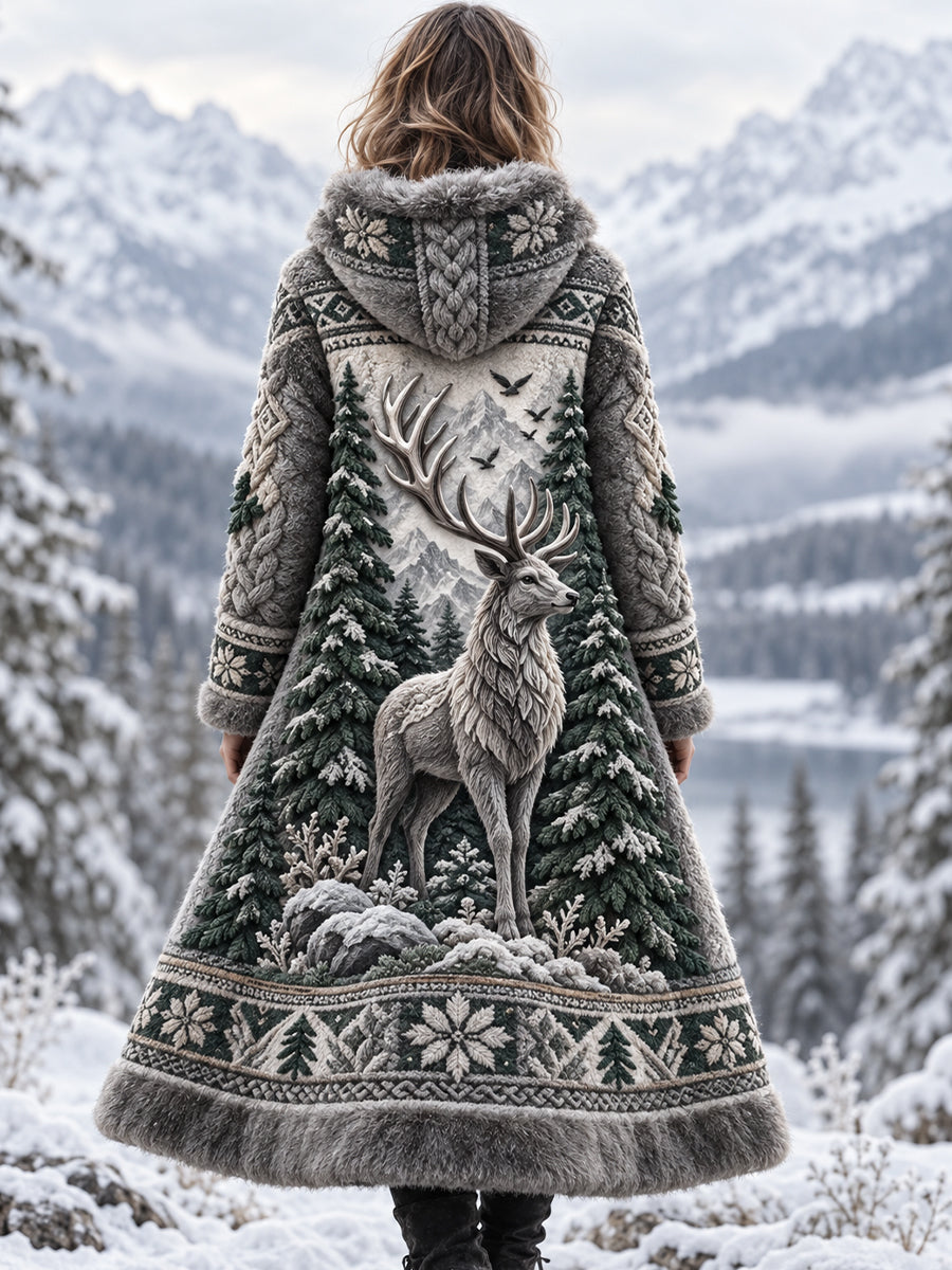 Women's Nordic Animal Flannel Jacket