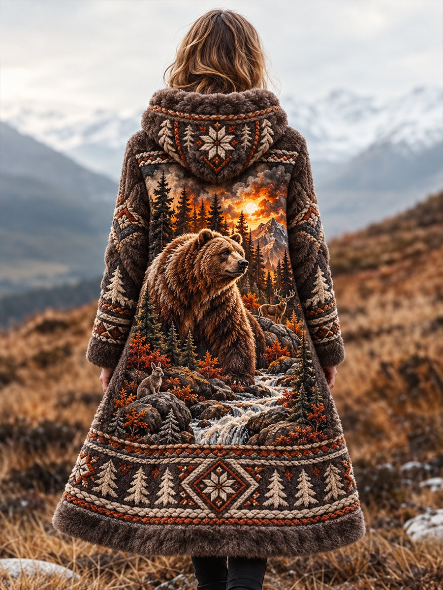 Women's Nordic Animal Flannel Jacket