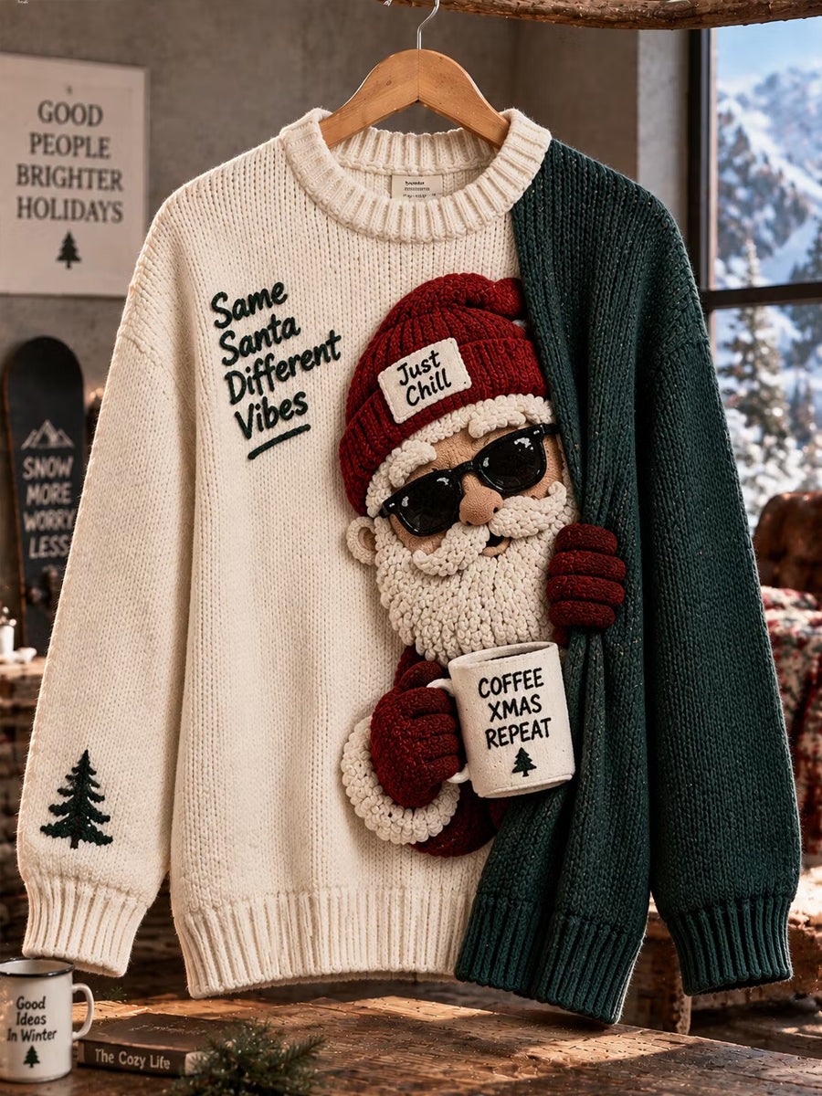 Men's Christmas Santa Claus  Art Print Sweatshirt