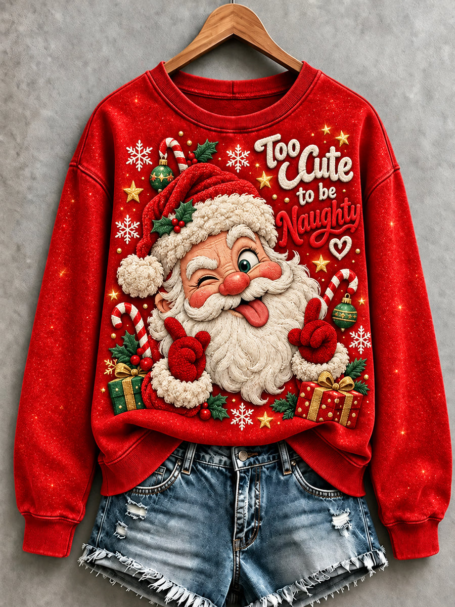 Men's Christmas Santa Claus Art Print Sweatshirt