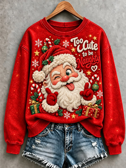 Men's Christmas Santa Claus Art Print Sweatshirt