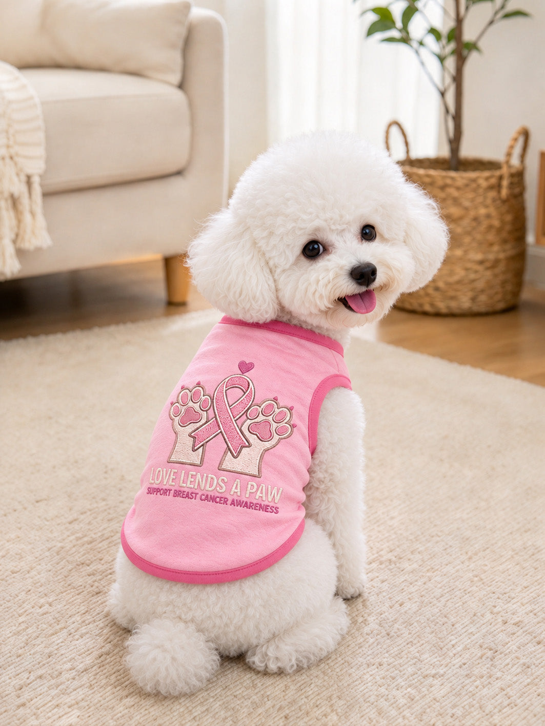 Love Lends A Paw Pattern Pet Sleeveless Vest
