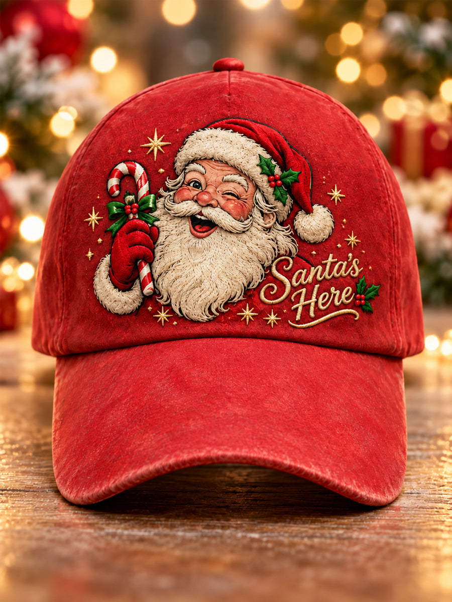 Unisex Christmas Santa Claus Print Hat