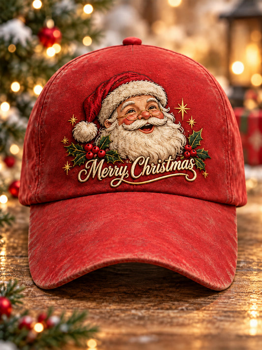 Unisex Christmas Santa Claus Print Hat