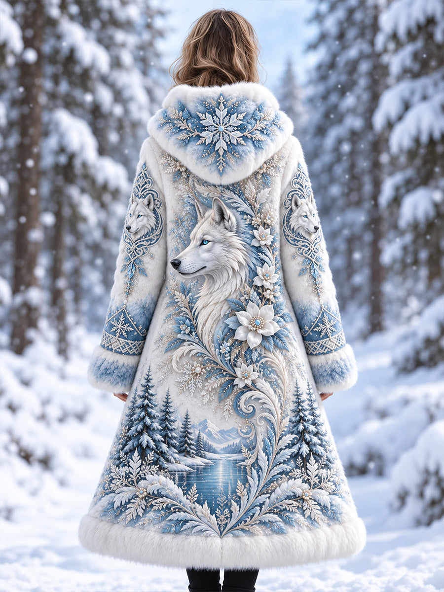 Women's Nordic Forest Animals Flannel Jacket